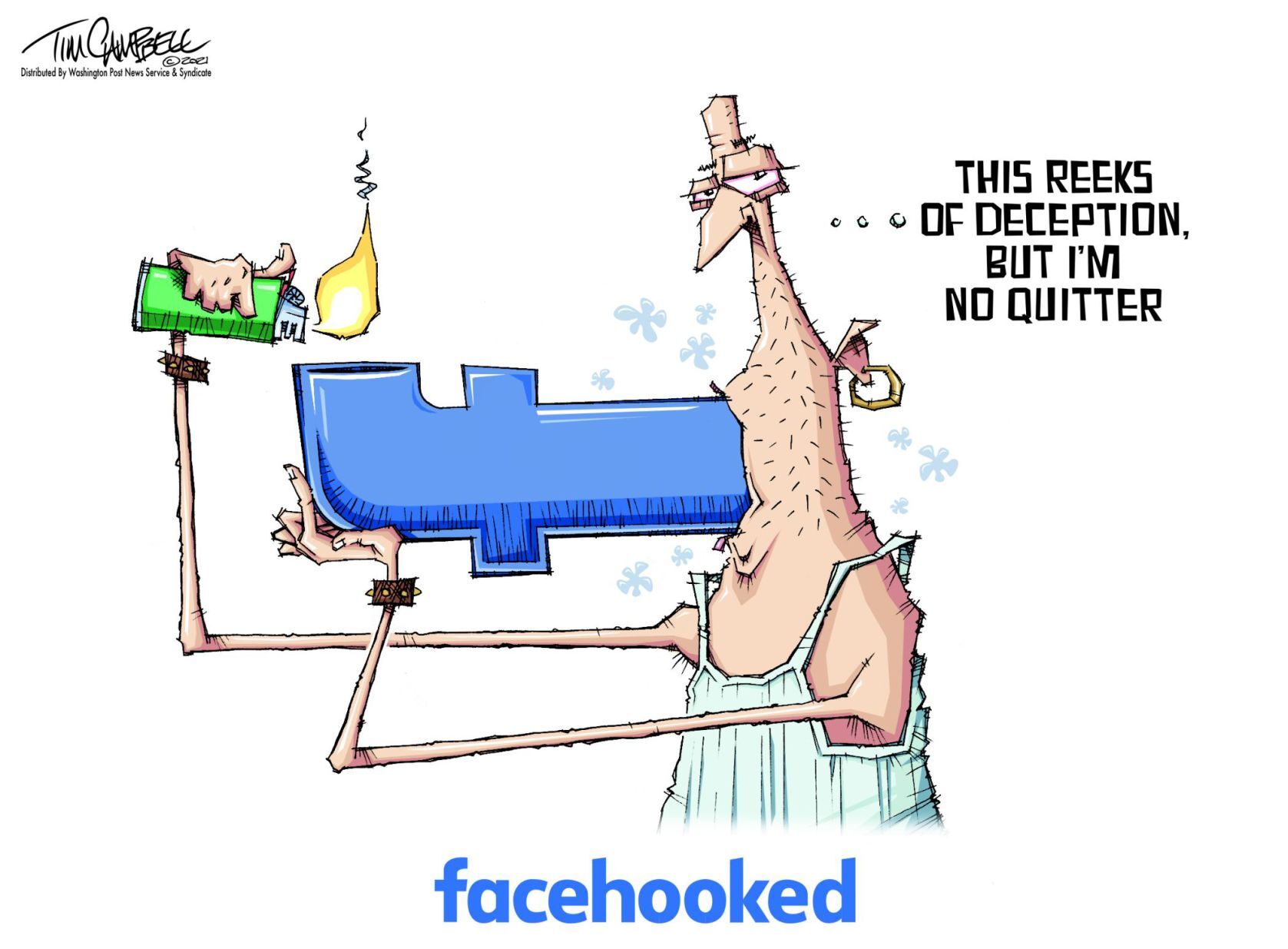 Tim Campbell cartoon